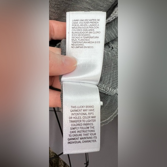 Lucky Brand - L - Grey Crewneck and Half Button Down Top - Picture 9 of 10
